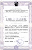 Образец свидетельства